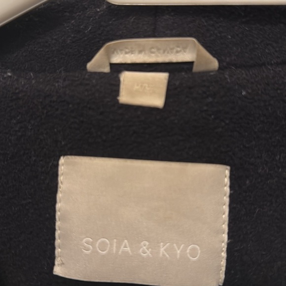 SOIA & KYO | Black Wool Belted Coat - Picture 3 of 5